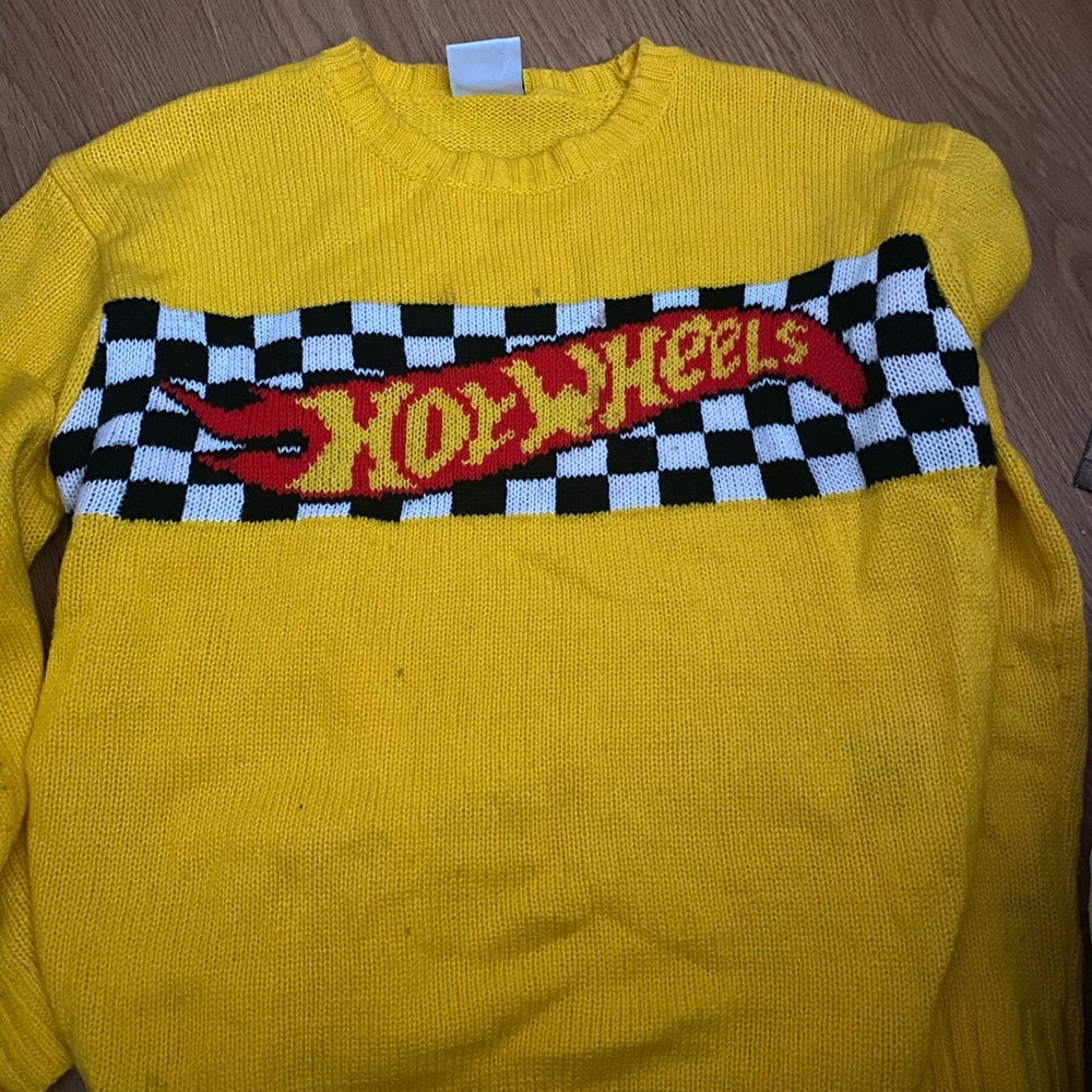 Mattel Hot Wheels Yellow Crewneck Sweater